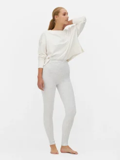 Strumpfhosen|Hosen Und Leggings|Primark Gefütterte, Melierte Leggings Aus Samt Grau meliert