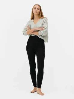 Strumpfhosen|Hosen Und Leggings|Primark Gefütterte Samtleggings Schwarz