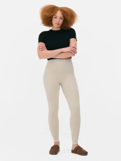 Strumpfhosen|Hosen Und Leggings|Primark Gefütterte Samtleggings Sandfarben