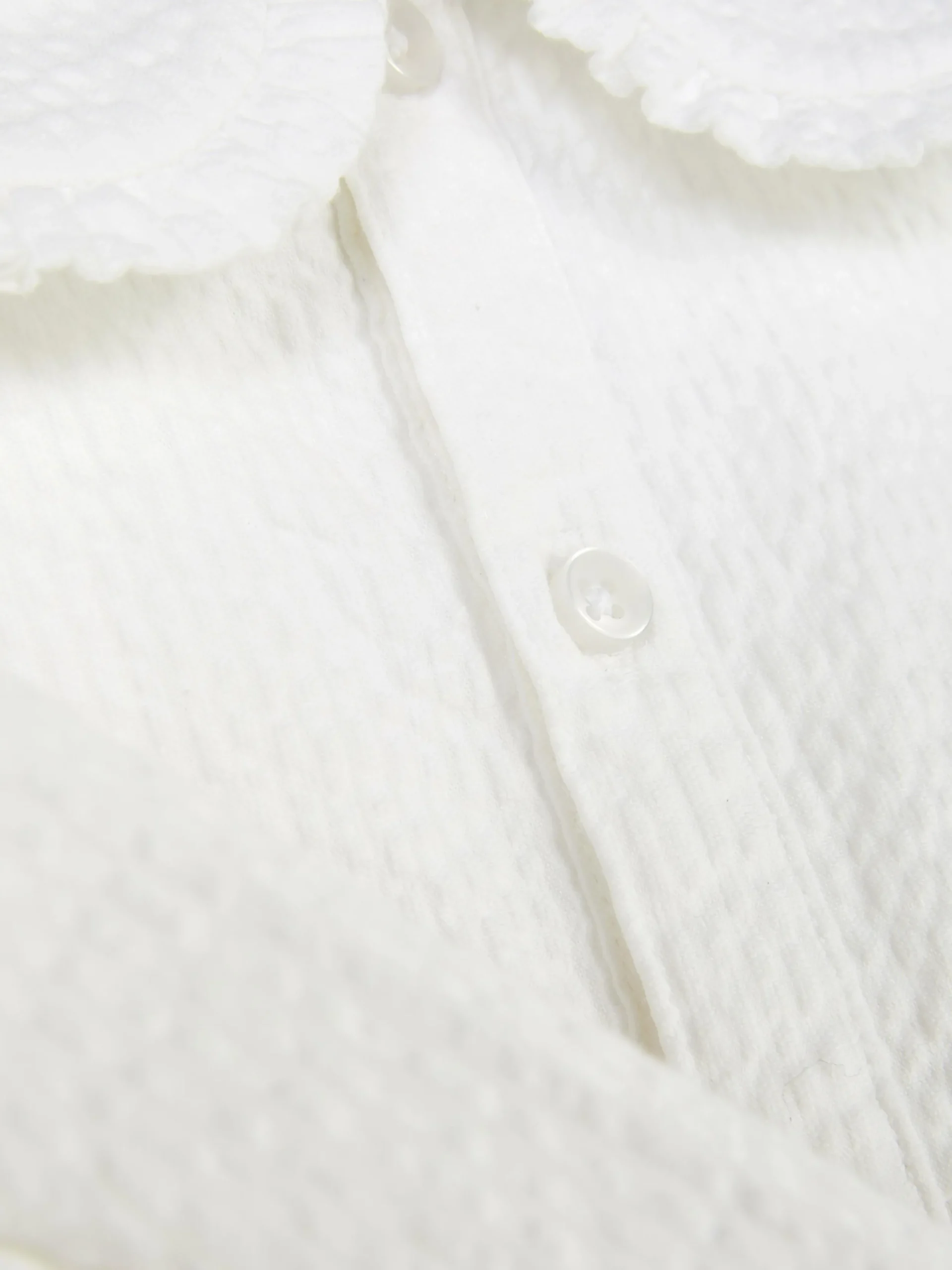 Tops Und T-Shirts|Primark Gekräuselte Bluse Mit Kragen Weiß