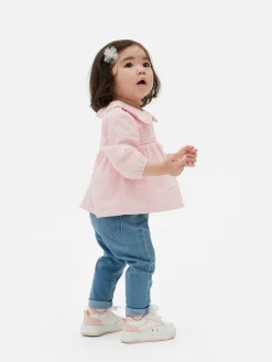 Tops Und T-Shirts|Primark Gekräuselte Bluse Mit Kragen Hellrosa