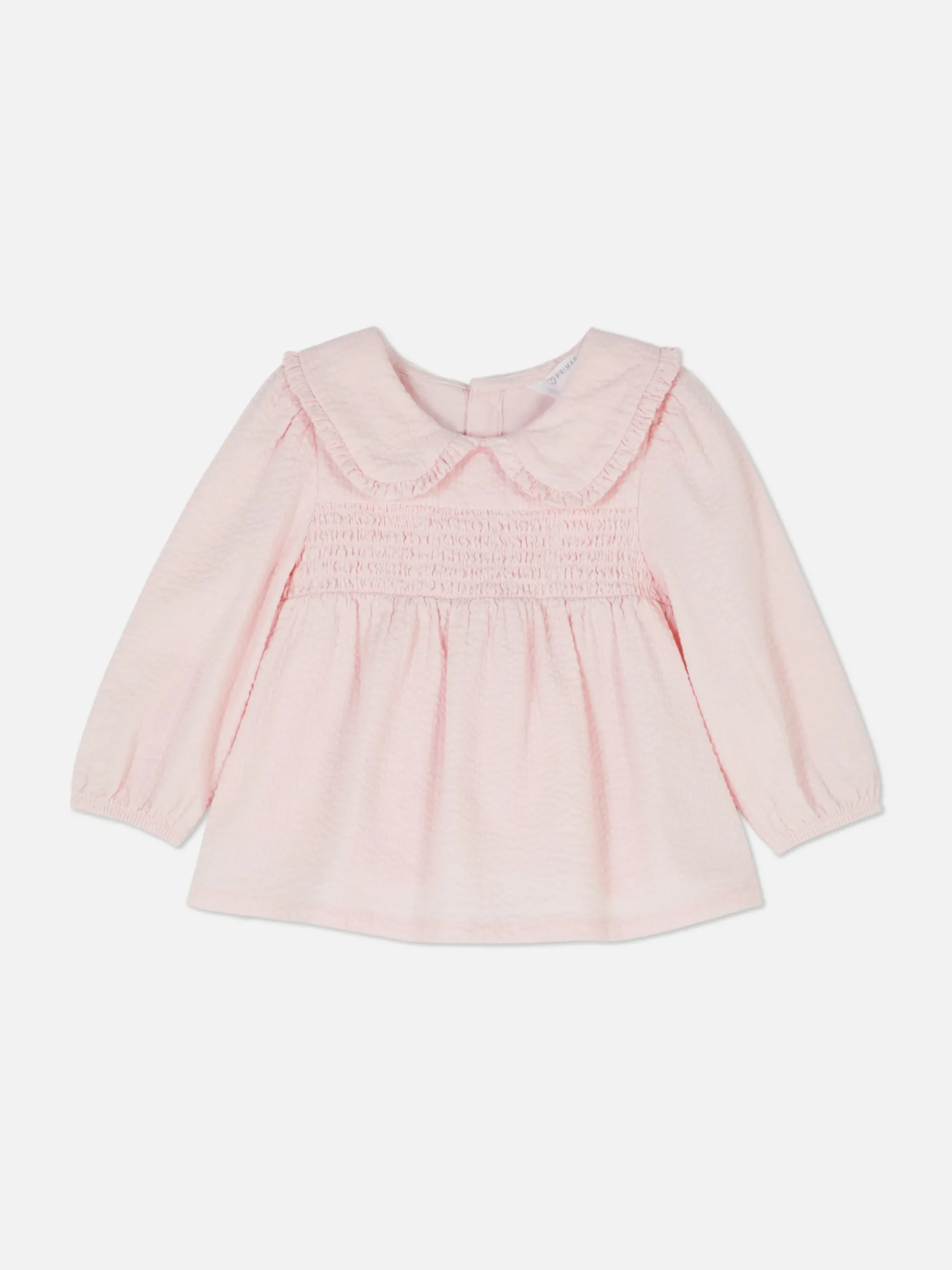Tops Und T-Shirts|Primark Gekräuselte Bluse Mit Kragen Hellrosa