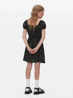Kleider|Primark Gekräuseltes Kleid Mit Blumenmuster Schwarz