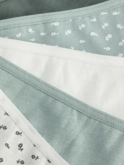 Slips|Primark Gemusterte Tangas, 5er-Pack Grün