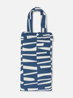 Badematten|Primark Gemusterter Duschvorhang Marineblau