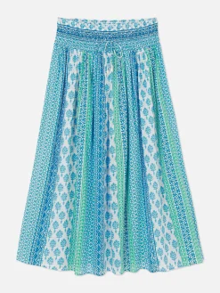 Röcke|Primark Gemusterter Maxirock Zum Kombinieren Blau