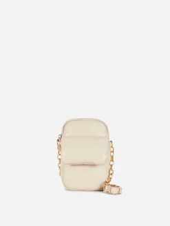 Taschen Und Portemonnaies|Primark Gepolsterte Handytasche Aus Kunstleder Ecrufarben