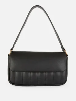 Taschen Und Portemonnaies|Primark Gepolsterte Schultertasche Aus Kunstleder Schwarz