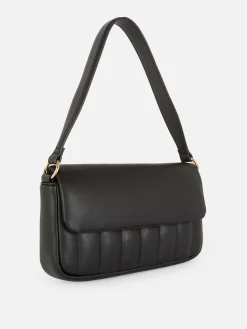 Taschen Und Portemonnaies|Primark Gepolsterte Schultertasche Aus Kunstleder Schwarz