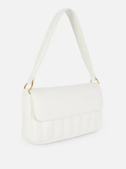 Taschen Und Portemonnaies|Primark Gepolsterte Schultertasche Aus Kunstleder Weiß