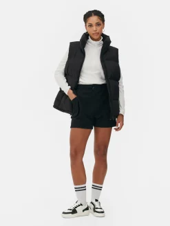 Jacken Und Mäntel|Primark Gepolsterte Weste Mit Trichterkragen Schwarz