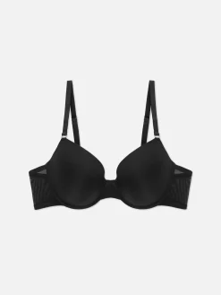 Bhs|Primark Gepolsterter T-Shirt-BH Mit Tiefem Dekolleté, A-D Schwarz