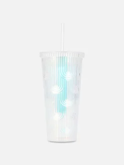 Tassen Und Becher|Primark Geprägter Becher Mit Trinkhalm Multi