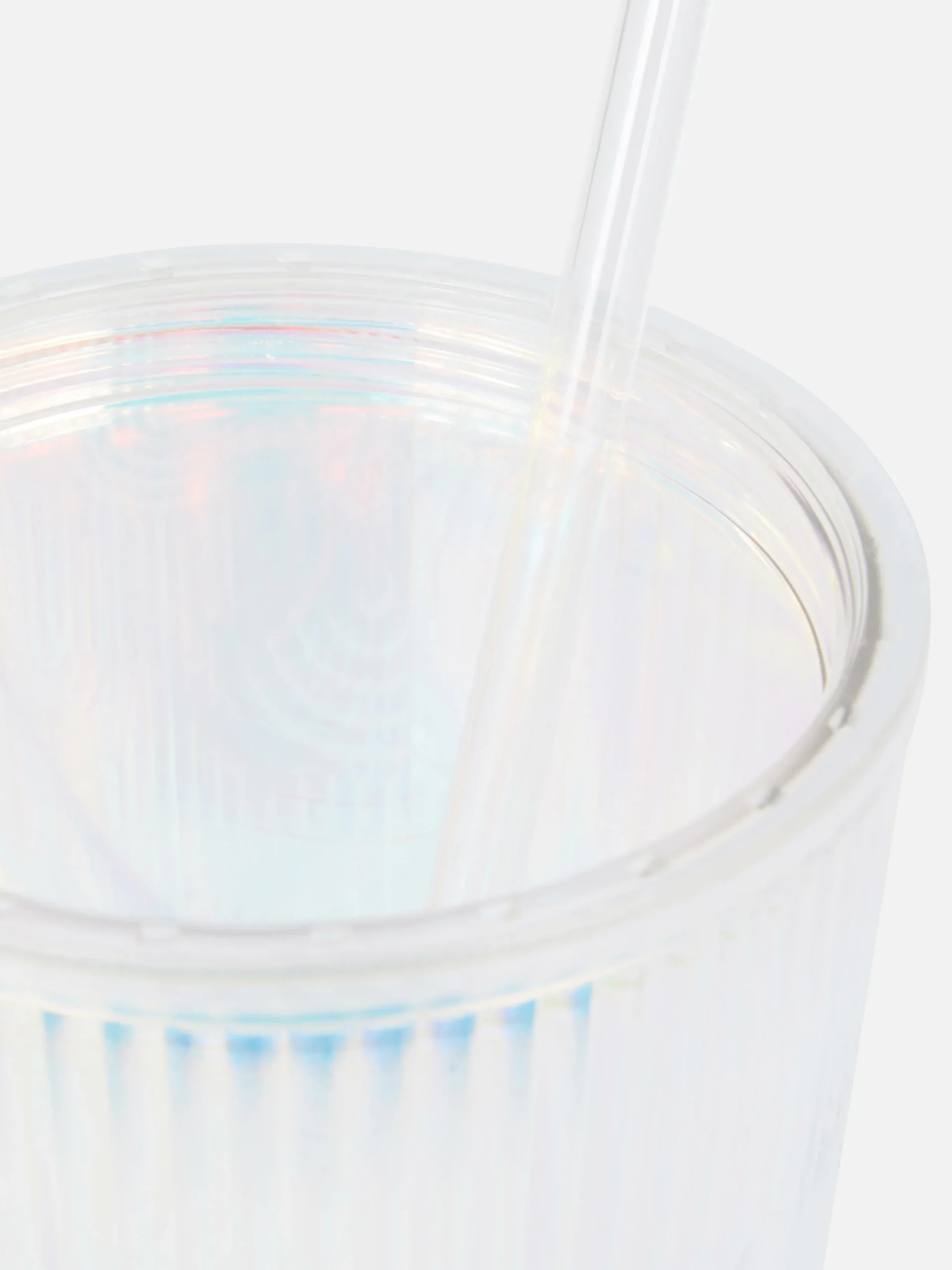Tassen Und Becher|Primark Geprägter Becher Mit Trinkhalm Multi