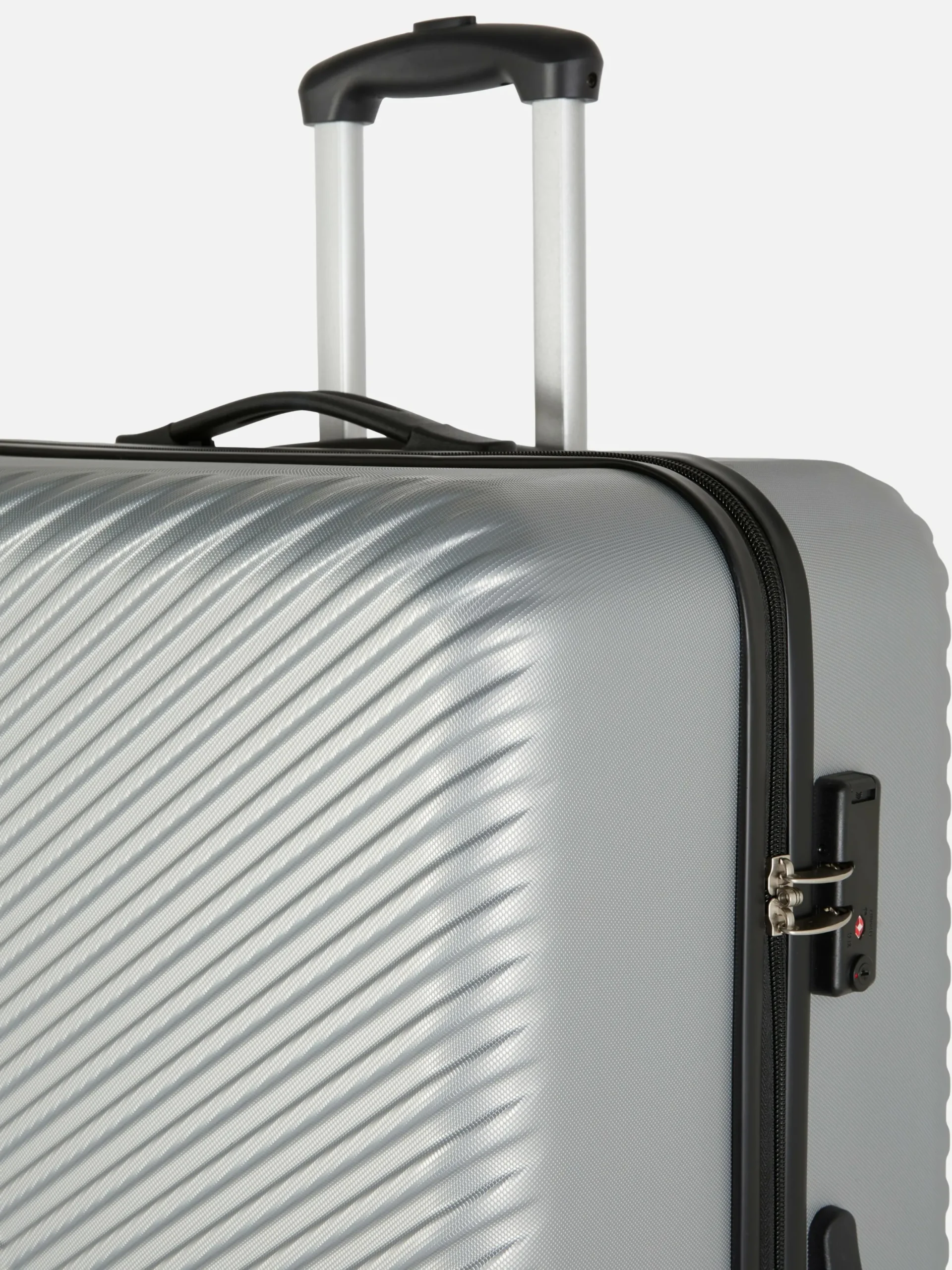Koffer Und Reisegepäck|Primark Geriffelter Hartschalenkoffer Mit Vier Rädern Silber
