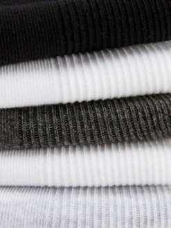 Socken|Primark Gerippte Crew-Socken, 5er-Pack Grau