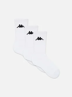 Socken|Primark Gerippte „Kappa X “ Crew-Socken, 3er-Pack Weiß