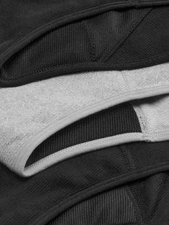 Slips|Primark Gerippte Slips Mit Hohem Bund, 3er-Pack Schwarz