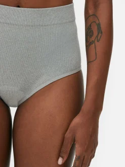 Slips|Primark Gerippte Slips Mit Hohem Bund, 3er-Pack Schwarz