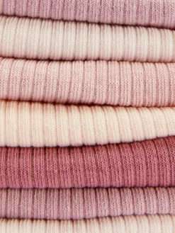 Socken|Primark Gerippte Sneakersocken, 7er-Pack Rosa