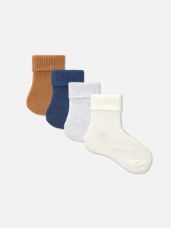 Socken Und Strumpfhosen|Primark Gerippte Socken, 4er-Pack Blau