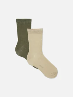 Socken|Primark Gerippte „The Edit“ Socken Khakifarben