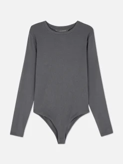 Tops Und T-Shirts|Primark Gerippter Body Mit Weicher Haptik Grau