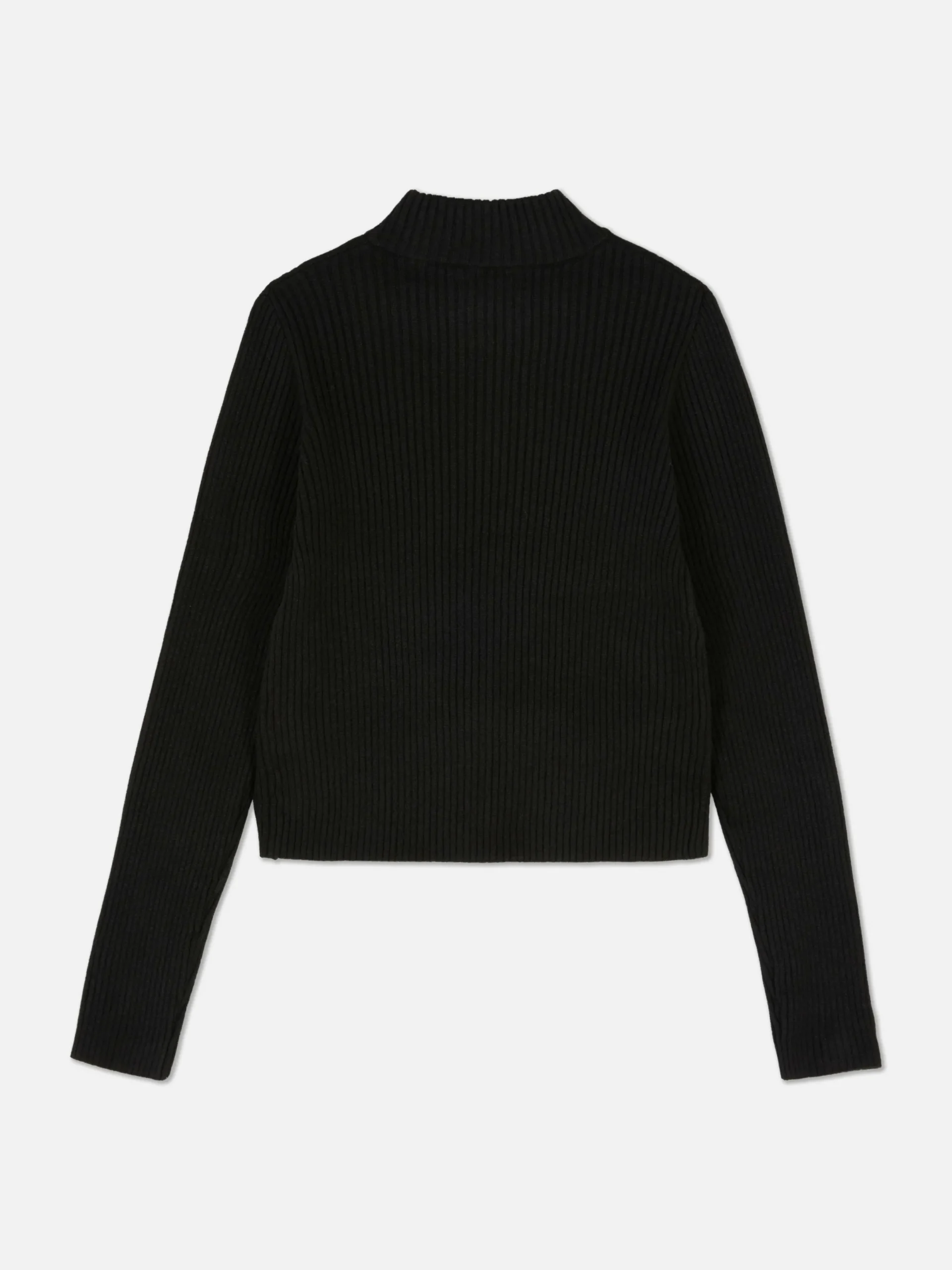 Pullover Und Cardigans|Primark Gerippter Cardigan Mit Reißverschluss Schwarz