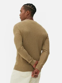 Pullover Und Cardigans|Primark Gerippter Pullover Mit Rundhalsausschnitt Taupefarben