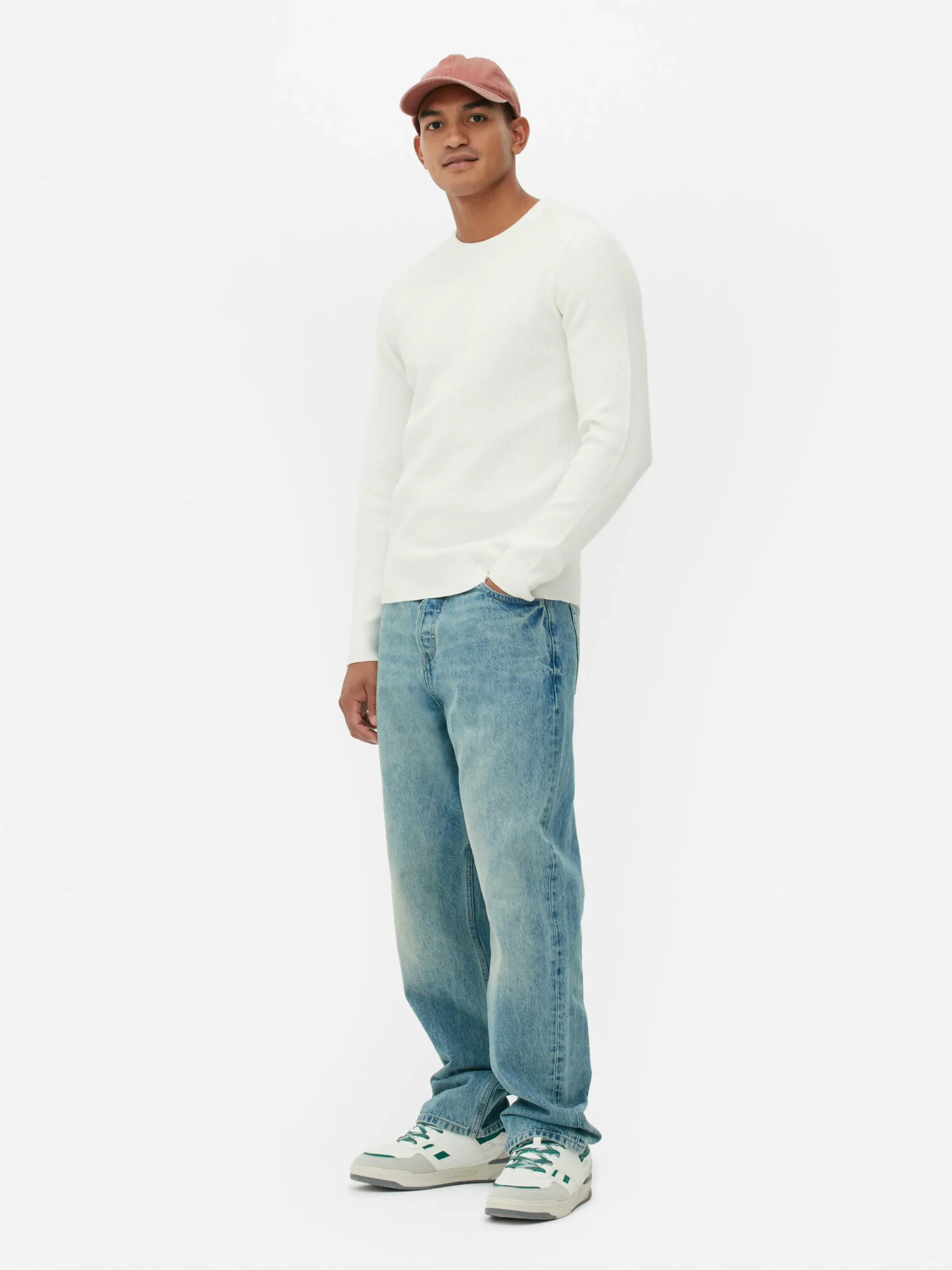 Pullover Und Cardigans|Primark Gerippter Pullover Mit Rundhalsausschnitt Ecrufarben