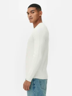 Pullover Und Cardigans|Primark Gerippter Pullover Mit Rundhalsausschnitt Ecrufarben