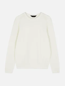 Pullover Und Cardigans|Primark Gerippter Pullover Mit Rundhalsausschnitt Ecrufarben