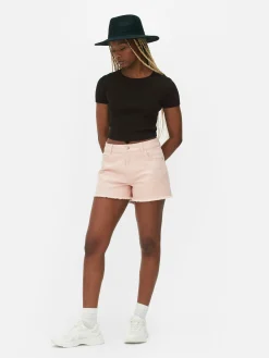 Tops Und T-Shirts|Primark Geripptes, Bauchfreies Top Schwarz
