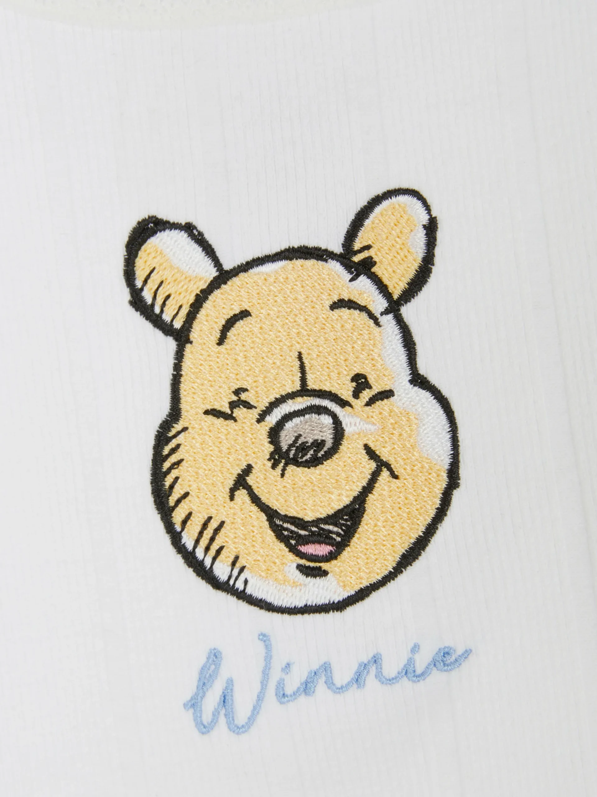 Schlafanzugoberteile|Primark Geripptes „Disney Winnie Puuh“ Schlafanzug-Trägertop Weiß