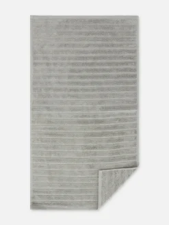 Handtücher|Primark Geripptes Handtuch Grau