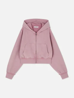 Hoodies Und Sweatshirts|Primark Geripptes Hoodie Mit Reißverschluss Rosa
