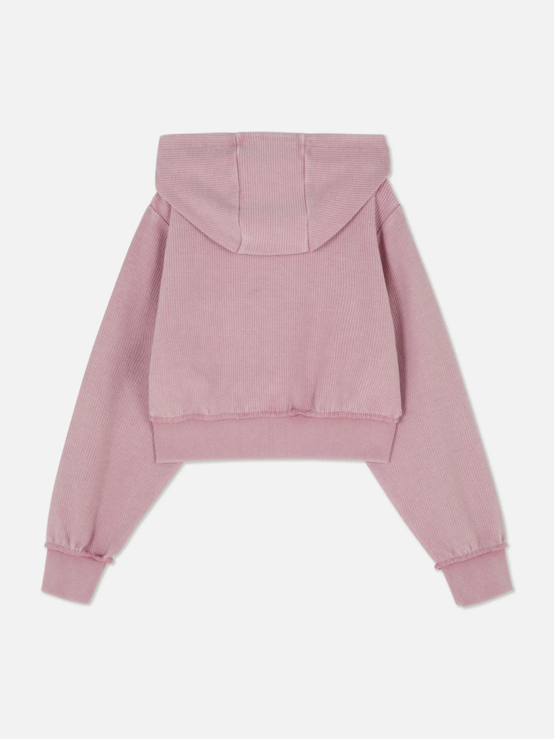 Hoodies Und Sweatshirts|Primark Geripptes Hoodie Mit Reißverschluss Rosa