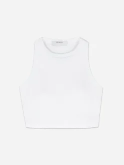 Tops Und T-Shirts|Primark Geripptes, Kurzes Trägertop Mit Racerback Weiß