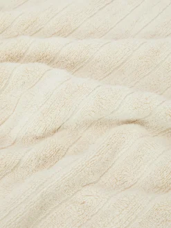 Handtücher|Primark Geripptes, Texturiertes Badetuch Cremefarben hell