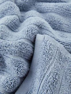Handtücher|Primark Geripptes, Texturiertes Badetuch Mittelblau