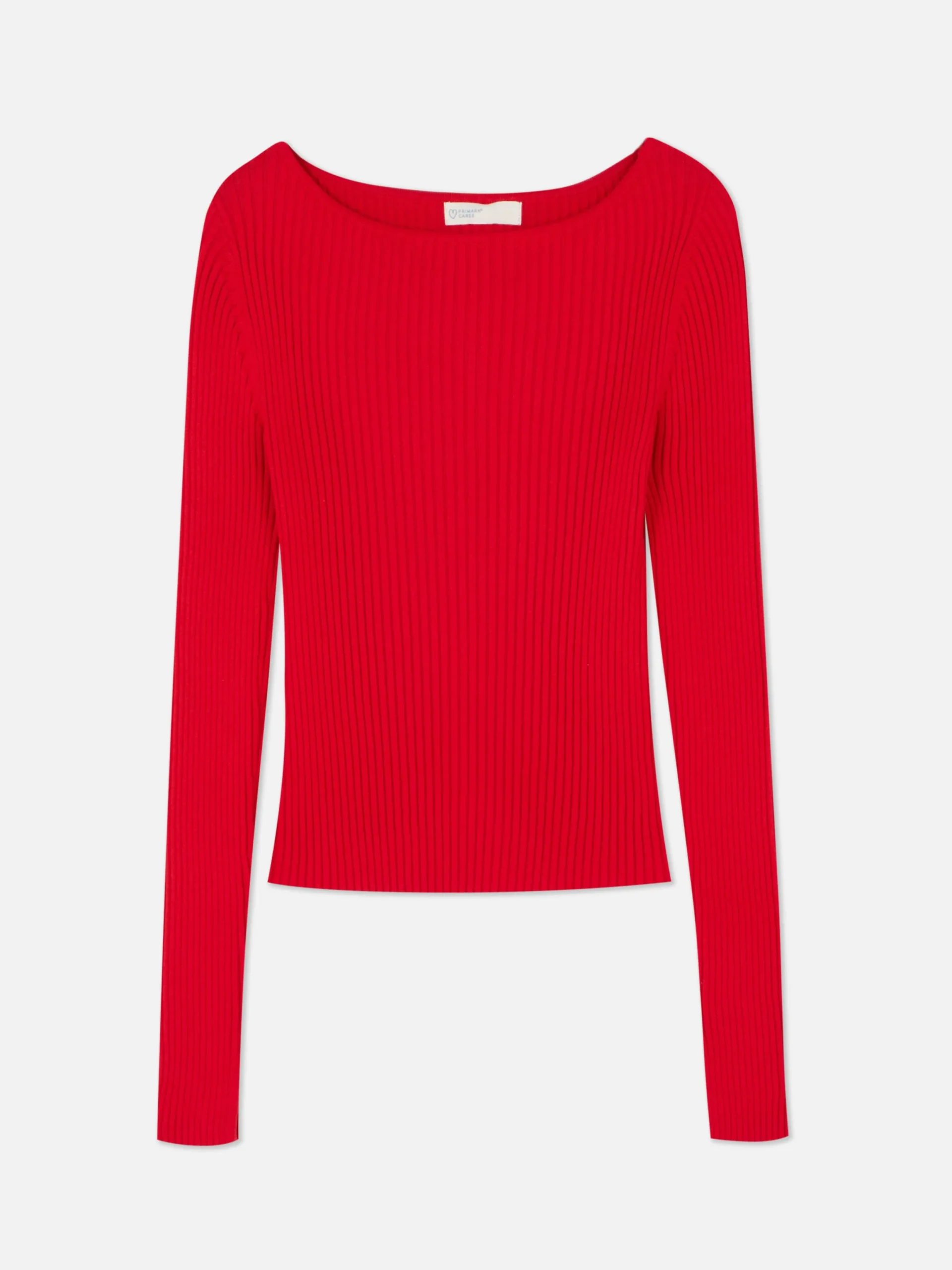 Pullover Und Cardigans|Primark Geripptes Top Mit U-Boot-Ausschnitt Rot