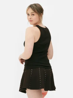 Tops Und T-Shirts|Primark Geripptes Trägertop Mit Racerback Schwarz