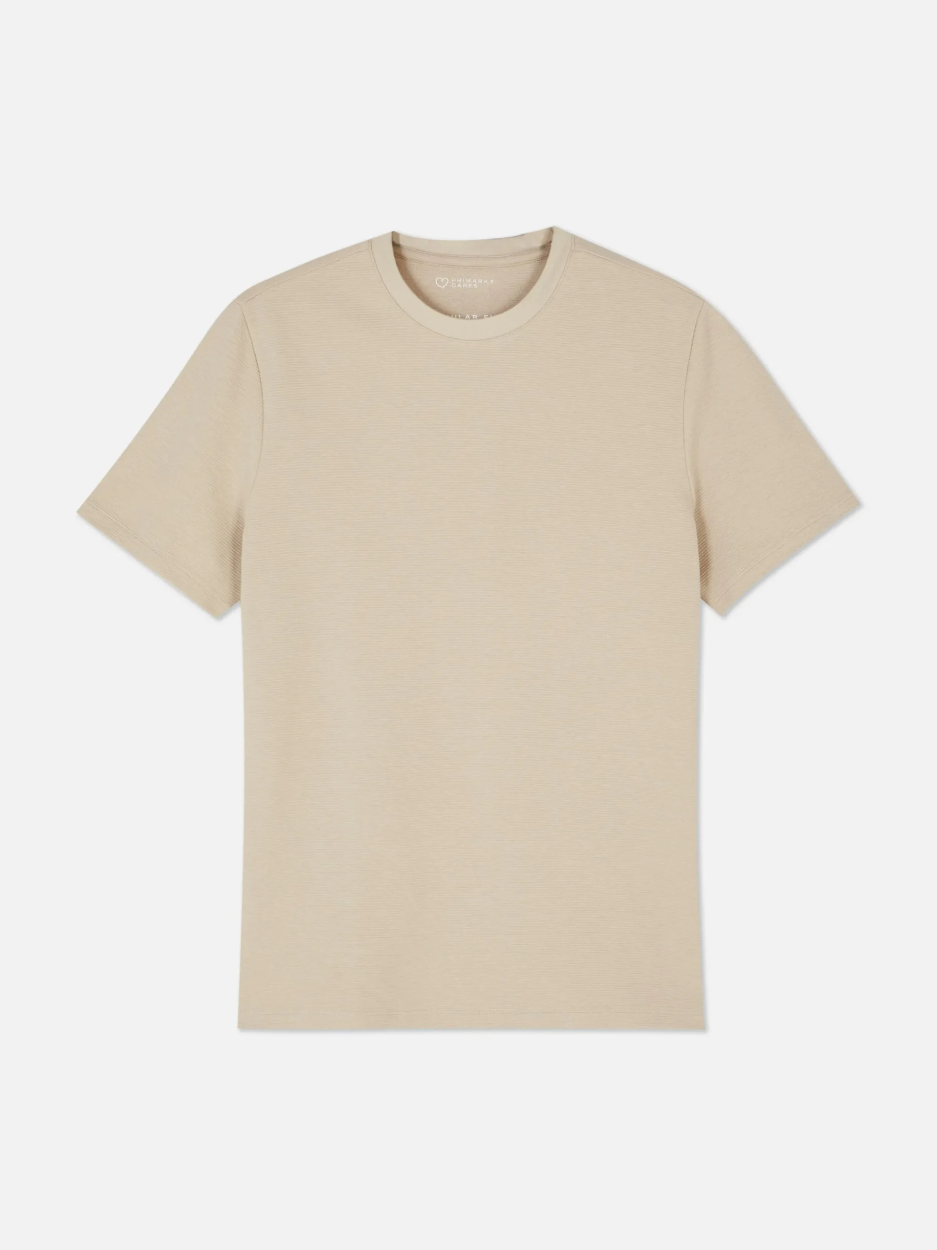 Tops Und T-Shirts|Primark Geripptes T-Shirt Aus Ottoman Steinfarben
