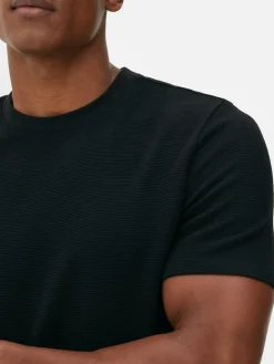 Tops Und T-Shirts|Primark Geripptes T-Shirt Aus Ottoman Schwarz