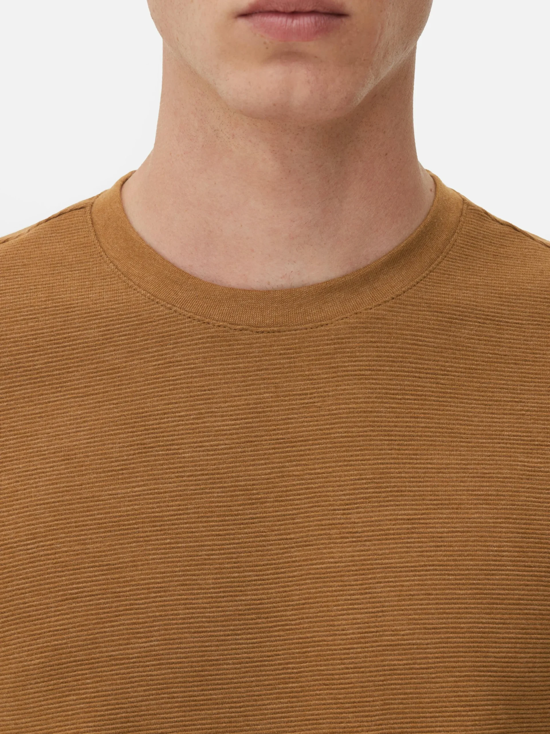 Tops Und T-Shirts|Primark Geripptes T-Shirt Aus Ottoman Braun