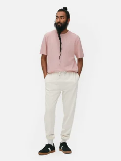 Tops Und T-Shirts|Primark Geripptes T-Shirt Mit Rundhalsausschnitt Rosa