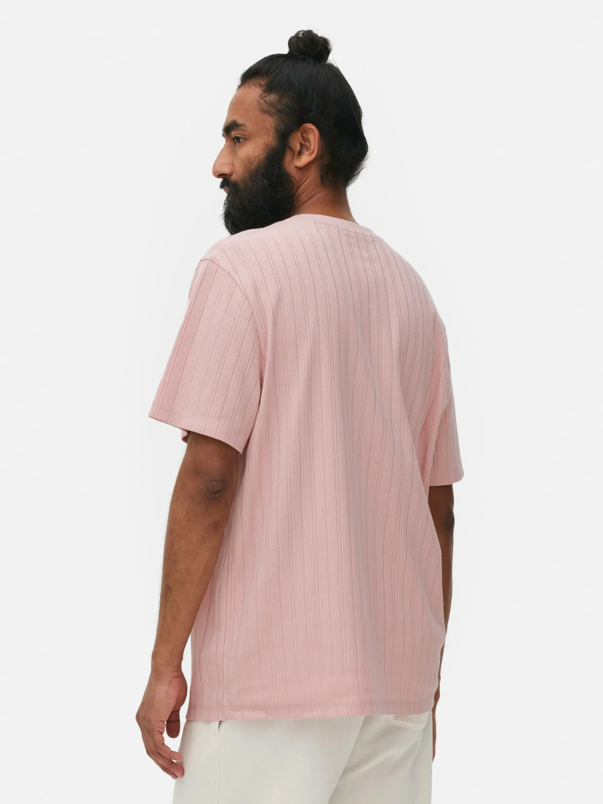 Tops Und T-Shirts|Primark Geripptes T-Shirt Mit Rundhalsausschnitt Rosa