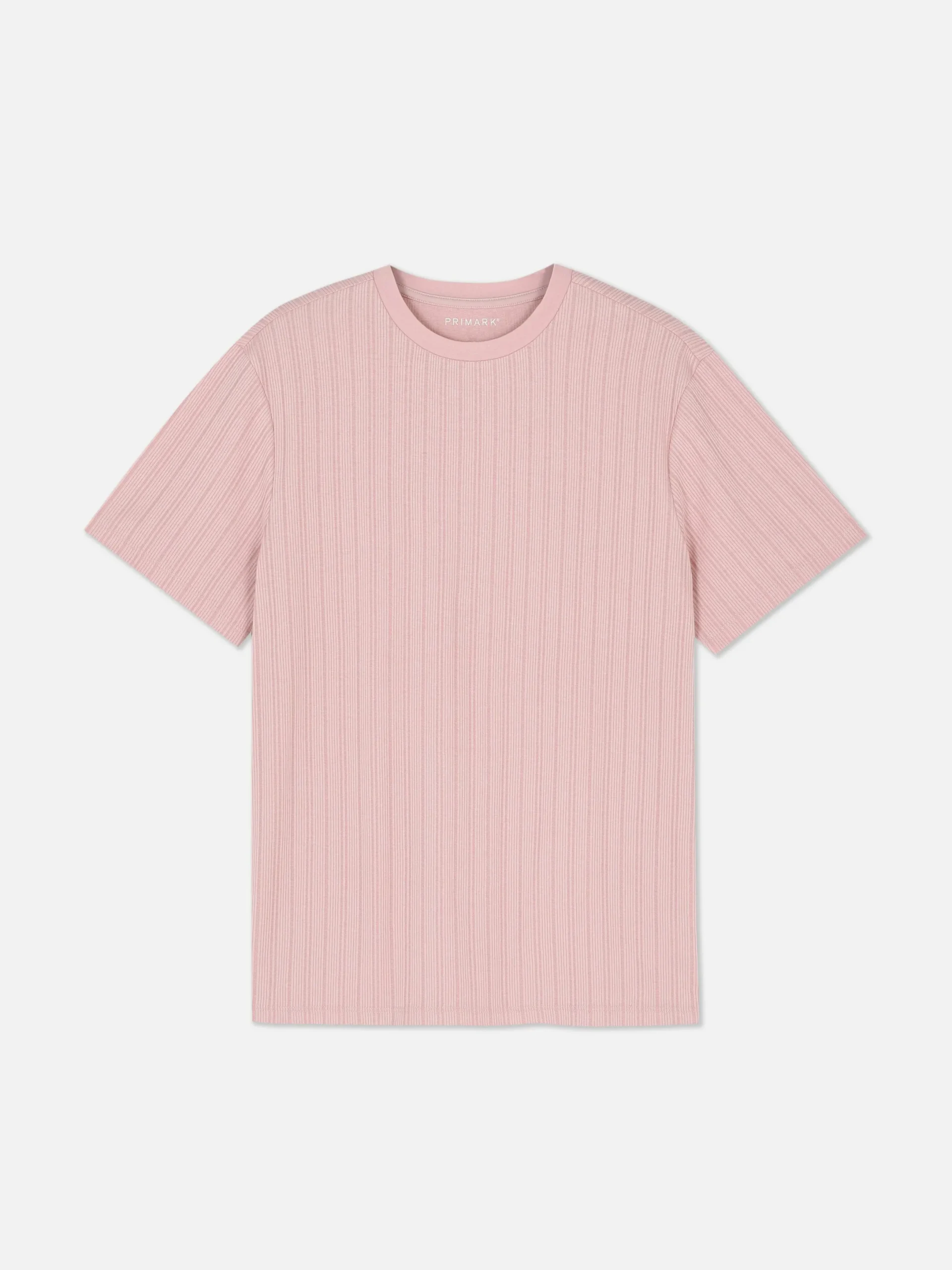 Tops Und T-Shirts|Primark Geripptes T-Shirt Mit Rundhalsausschnitt Rosa