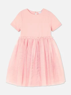 Kleider|Primark Geripptes Tutu-Kleid Rosa
