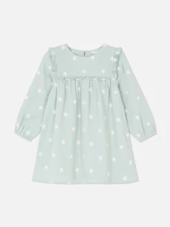 Kleider|Primark Gesmoktes Kleid Mit Langen Ärmeln Mintgrün